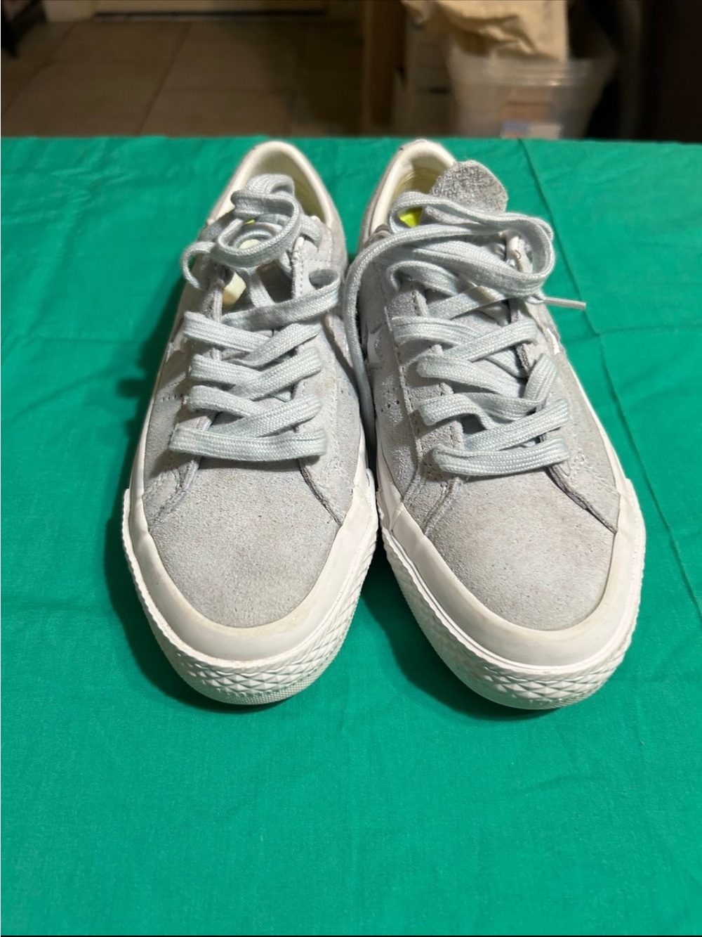 Converse Low Top Sneakers in Light Gray and White